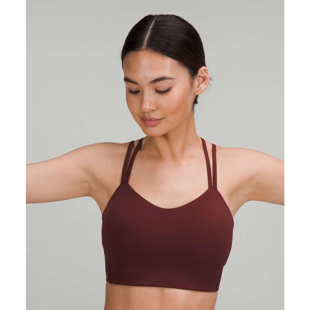 lululemon athletica Double Strap Sports Bra in Deep Maroon